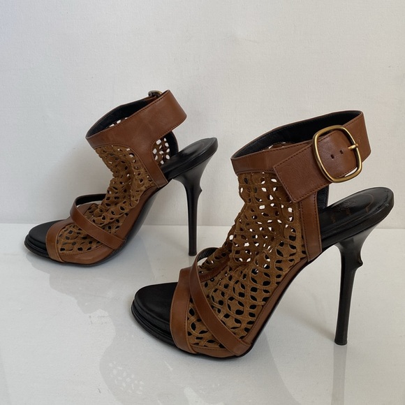 Roger Vivier Epin’ Elle Filoche Leather High Heels Size 38 - Picture 8 of 16